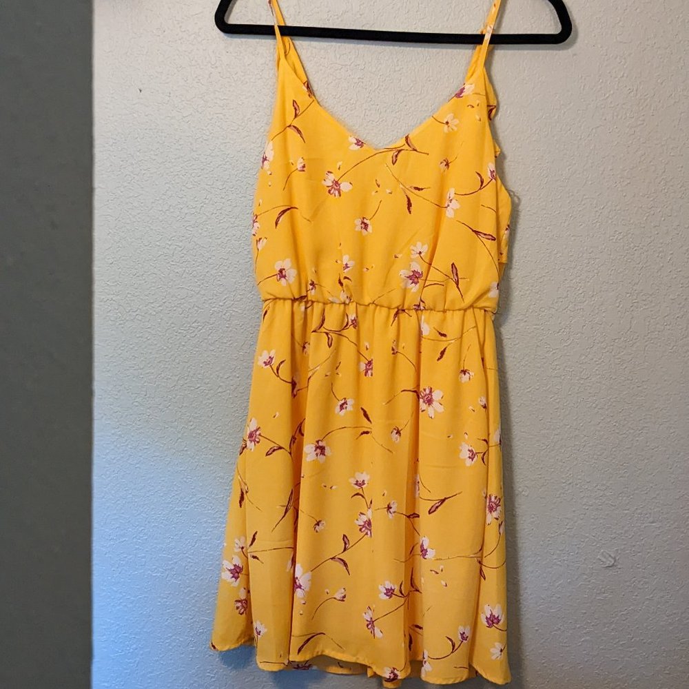 Yellow floral dress